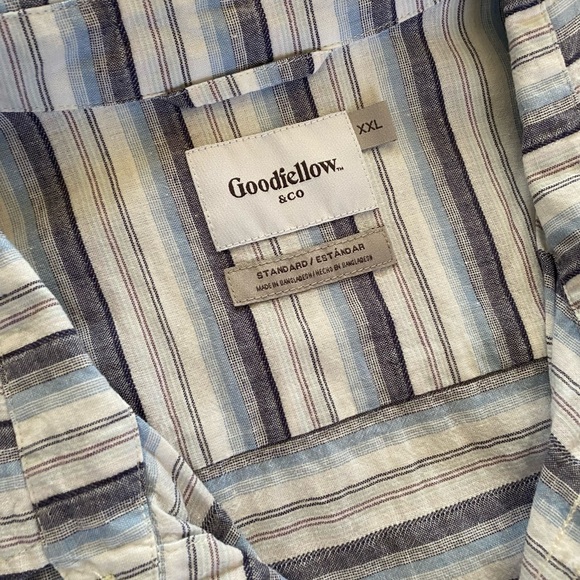 Men's Blue Striped Shirt - Picture 2 of 2